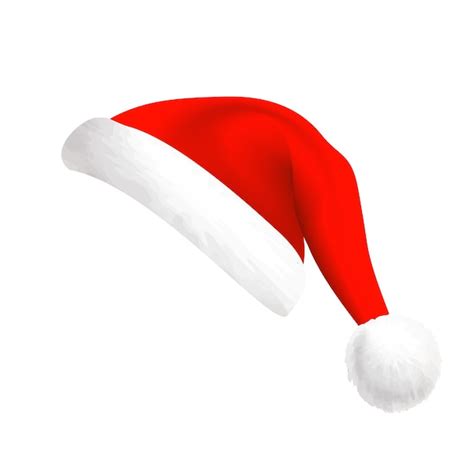 Premium Vector Christmas Santa Claus Hat With Fur New Year Red Hat