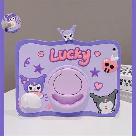 Sanrio Kawaii Kuromi Ipad Case Hangyodon Cartoon Cute Silicone 10th