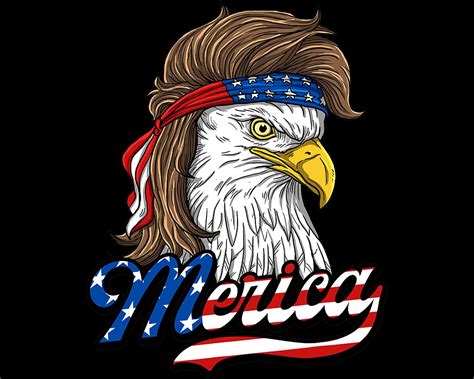 Merica Patriotic Usa Eagle Of Freedom Png 4th Of July Design Etsy