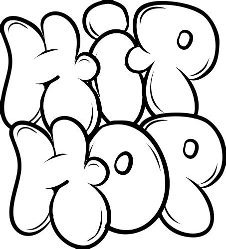 Hip Hop Font In Old School Graffiti Style Vector Image