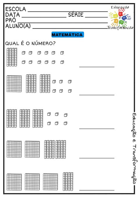 Matem Tica Material Dourado Atividade De Matem Tica Para Trabalhar