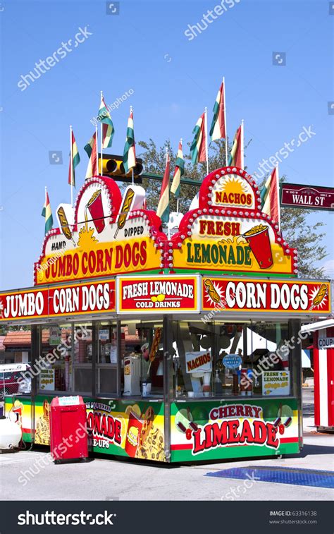 Corn Dog Lemonade Concessions Stand Carnival Stock Photo 63316138