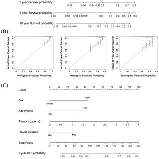 Nomogram For 3 5 And 10 Year Overall Survival OS In Patients With