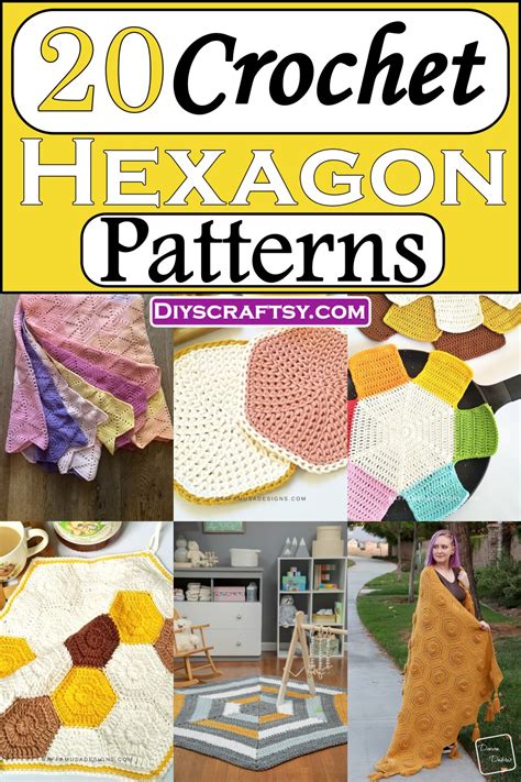 20 Crochet Hexagon Patterns For Home Decor - DIYS Craftsy