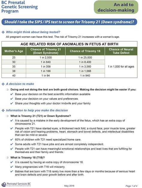 Prenatal Testing Schedule Examples And Forms