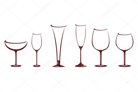 Various shapes of wine glasses — Stock Photo © get4net #4374013