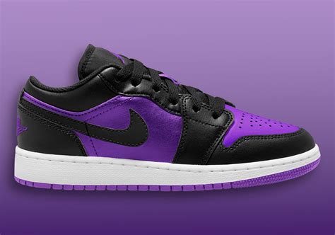 Air Jordan 1 Low GS Noir Violet 553560 505 Crumpe