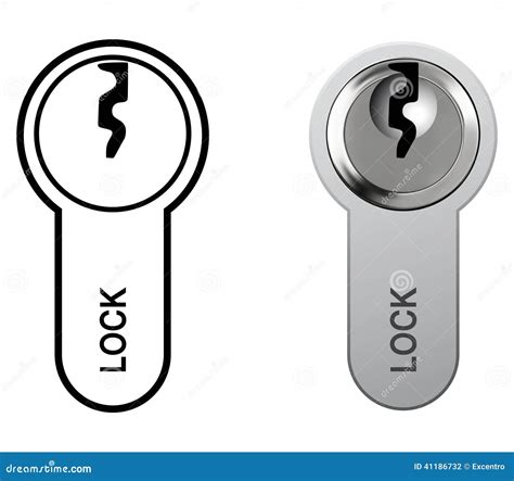 Lock Cylinder Stock Vector Image 41186732