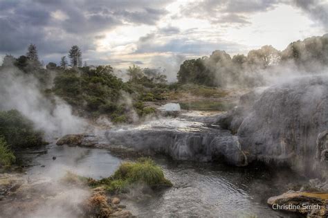 The Puarenga Stream At Te Puia Rotorua New Zealand By Christine