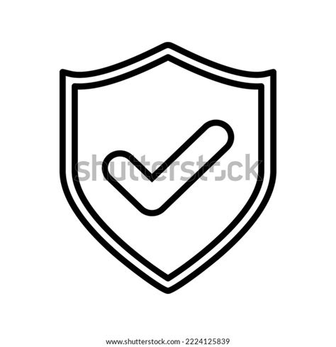 Shield Icon Shield Checkmark Middle Protection Stock Vector Royalty Free 2224125839 Shutterstock