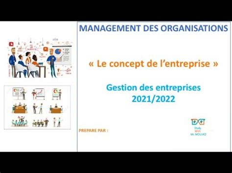 Management Des Organisations Le Concept De Lentreprise OFPPT YouTube