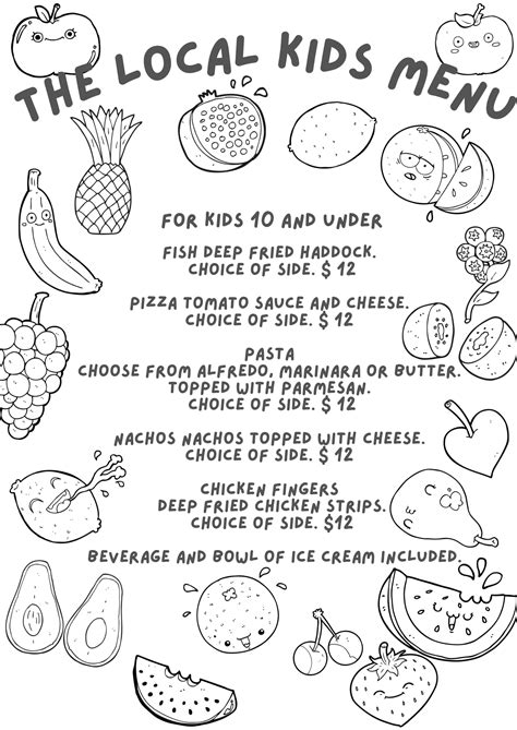 Menu – The Local PEI