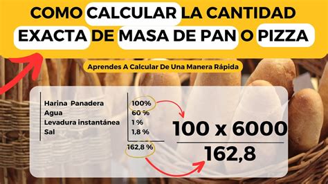 Como Calcular La Cantidad Exacta De Masa De Pan O Pizza Porcentaje