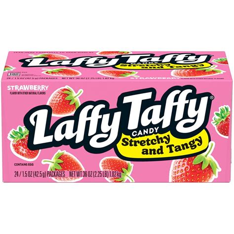 Laffy Taffy Stretchy And Tangy Strawberry Candy 1 5 Ounce Pack Of 24