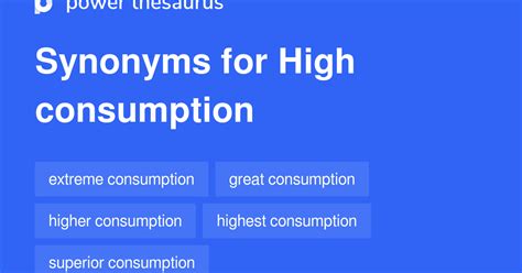 High Consumption synonyms - 14 Words and Phrases for High Consumption