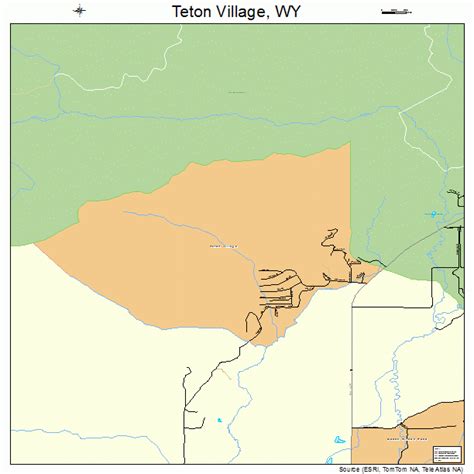 Teton Village Wyoming Street Map 5675935