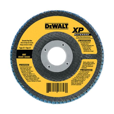 DEWALT DW8327 XCP5 Flap Disc 7 D X 5 8 11 Zirconia 40 Grit Pack Of 5