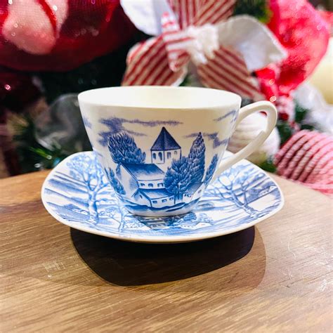 Midwinter Pottery Happy Valley Coffee Cup And Saucer Rare Blue Variant