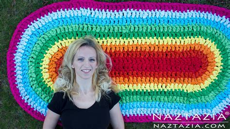 Crochet An Oval Rag Rug From Fabric Naztazia