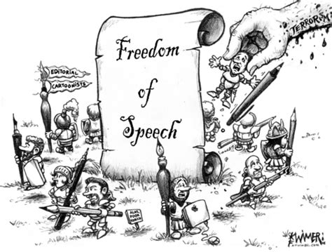 Freedom of Speech Cartoon By karlwimer | Politics Cartoon | TOONPOOL