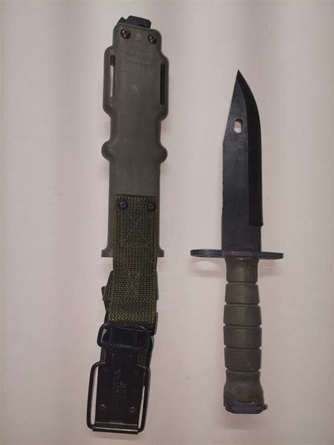 Ontario Knife Company M9 Bayonet Knife And Scabbard Od Green Usgi Issued