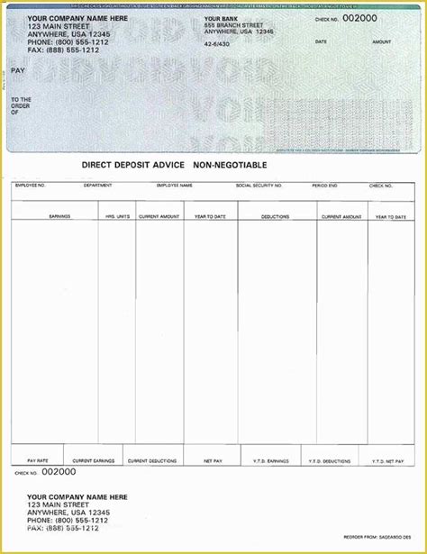 Make Paycheck Stubs Templates Free Of Blank Payroll Check Template ...