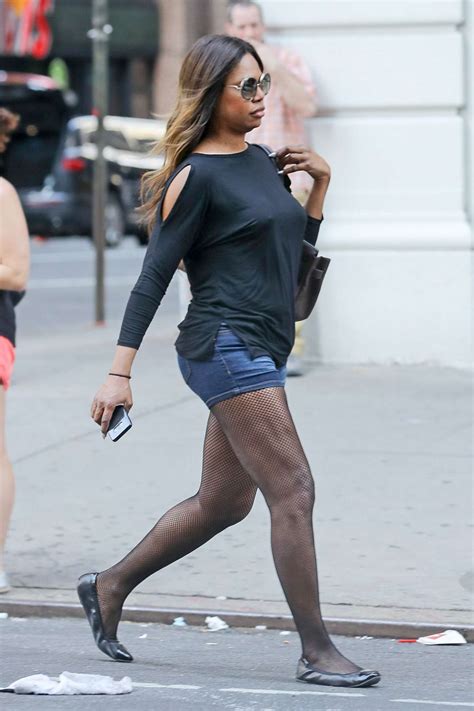 Laverne Cox in Jeans Shorts -09 | GotCeleb