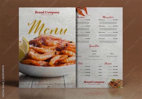 Restaurant Menu Layout Stock Template | Adobe Stock