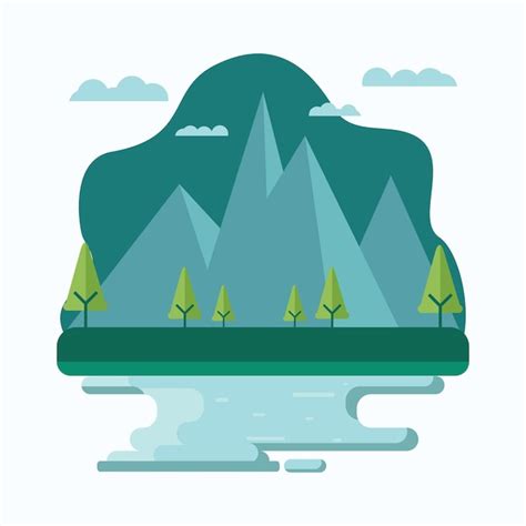 Premium Vector | Flat vector mountain 135