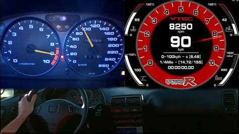 Integra Type R Dc Acceleration Analysis Normal And Virtual Dash