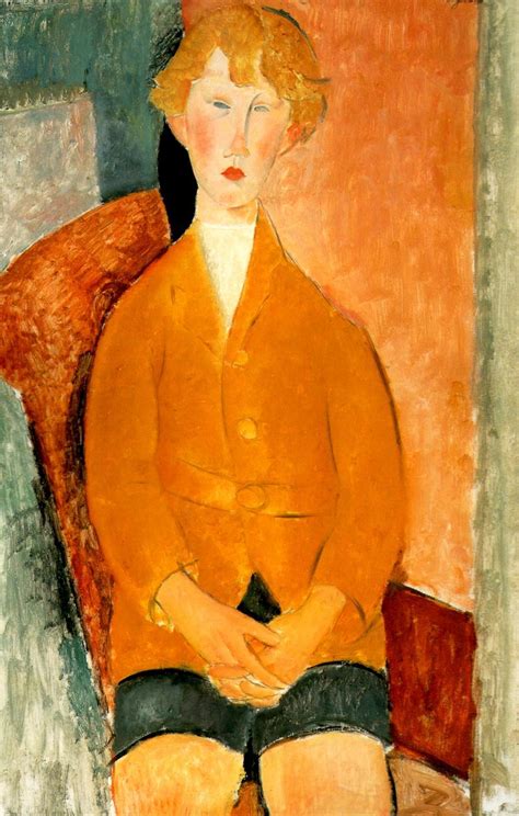 Amedeo Modigliani Boy In Shorts Animus Meminisse Horret