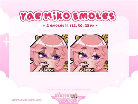 Yae Miko Smug Genshin Impact Emotes For Twitch Discord And Etsy Australia