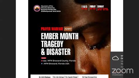 Prayer Warfare Against Ember Month Tragedy And Disaster YouTube