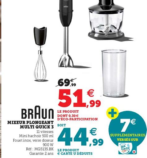 Offre Braun Mixeur Plongeant Multi Quick Chez Hyper U