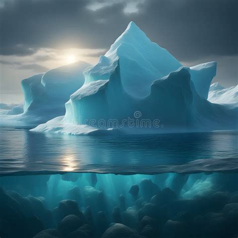 Large Icebergs Ai Generatet Stock Photo Image Of Aigeneratet