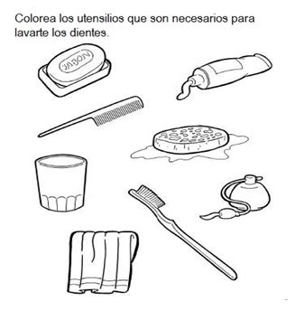 Dibujos De Instrumentos De Aseo Personal Para Colorear Colorear Im Genes