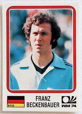 PANINI Soccer Sticker Card 63 FRANZ BECKENBAUER Munich 74 World Cup