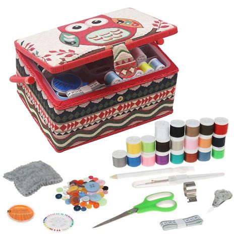 Sewing Basket With Sewing Kit Accessories Large Sewing Box Organizer