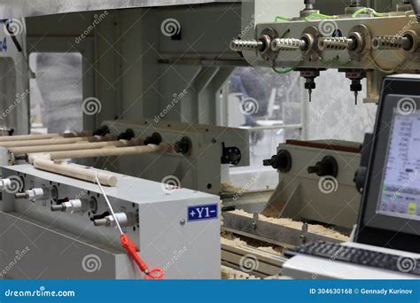 Multi Heads Cnc Furniture Carving Router Machine Stock Photo Image Of