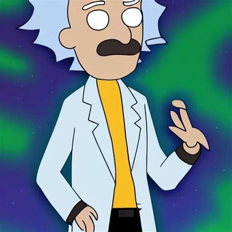 Albert Einstein In Rick And Morty Digital Art 4k Stable Diffusion