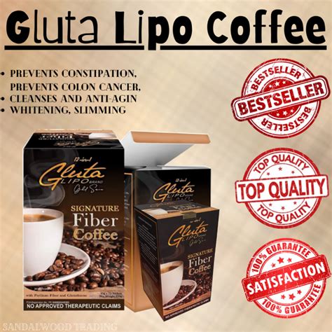 Top Selling Gluta Lipo Coffee Gold Series Signature Gluta Lipo Coffee Flavor 1 Box 10 Sachets