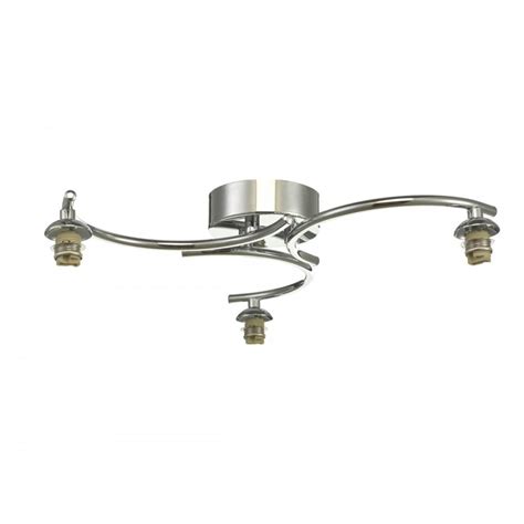 Nakita 3 Light Semi Flush Ceiling Fixture In Chrome Ceiling Lights From Lighting Company Uk