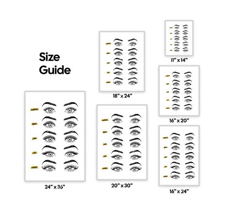 Full Eye Lash Extension Style Chart Drypdesigns