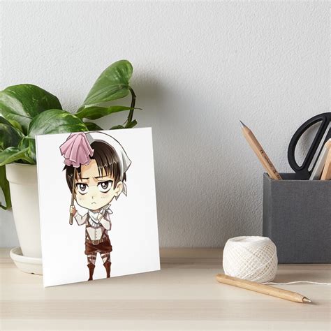 Attack On Titan Livaï Chibi Fanart Snk Art Board Print For Sale By