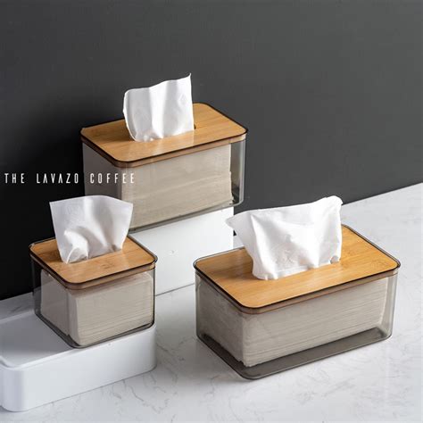 Jual NORDIC MINIMALIST TISSUE BOX Kotak Tisu Tutup Bambu Minimalis