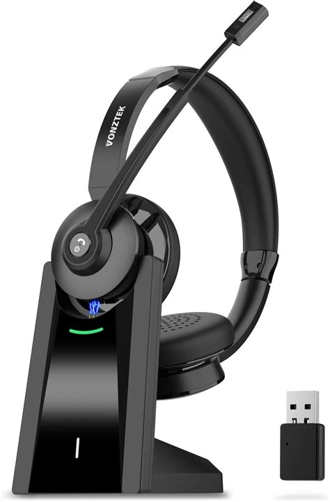 Vonztek Bluetooth Headset Wireless Headset With Microphone Noise Canceling On Ear