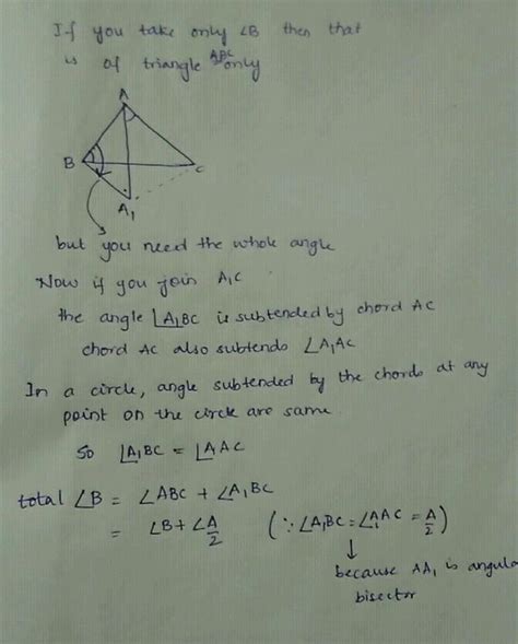 Triangle Abc Is Inscribed In A Unit Circle The Bisectors Of The Angles