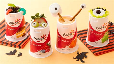 Spooky Monster Yogurt Cups Recipe From