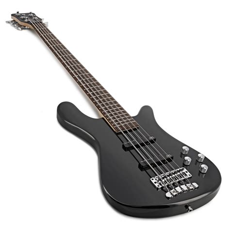 DISC Warwick RockBass Streamer LX 5 String Bass Black Solid Polish At