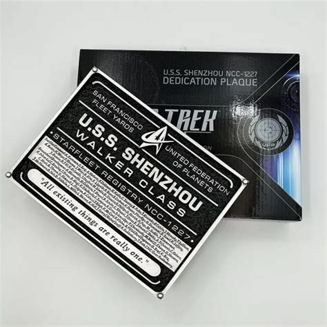 Star Trek Discovery Starship Kov Mini Replicas Shenzhou Plaque